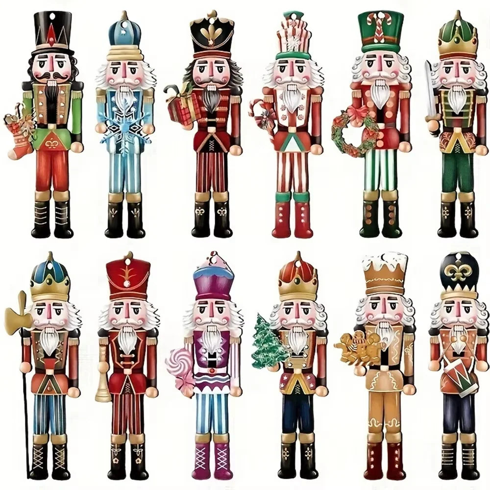 Festive Guard™ Mini Wooden Nutcracker Ornament Set