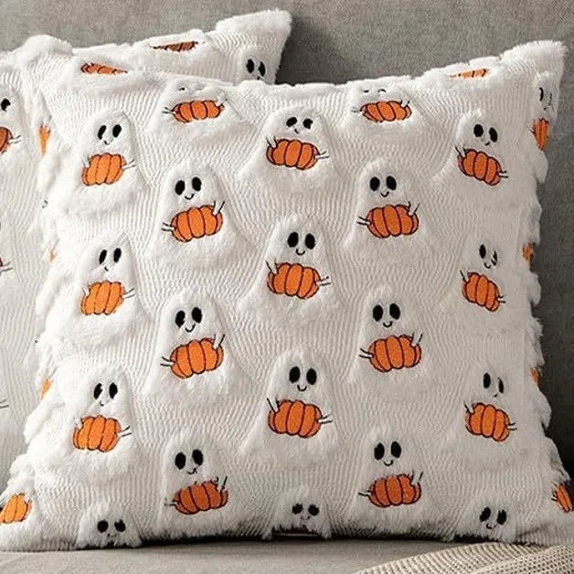 Pumpkin Patch™ Plush Halloween Pillow Cover – 4 Designs