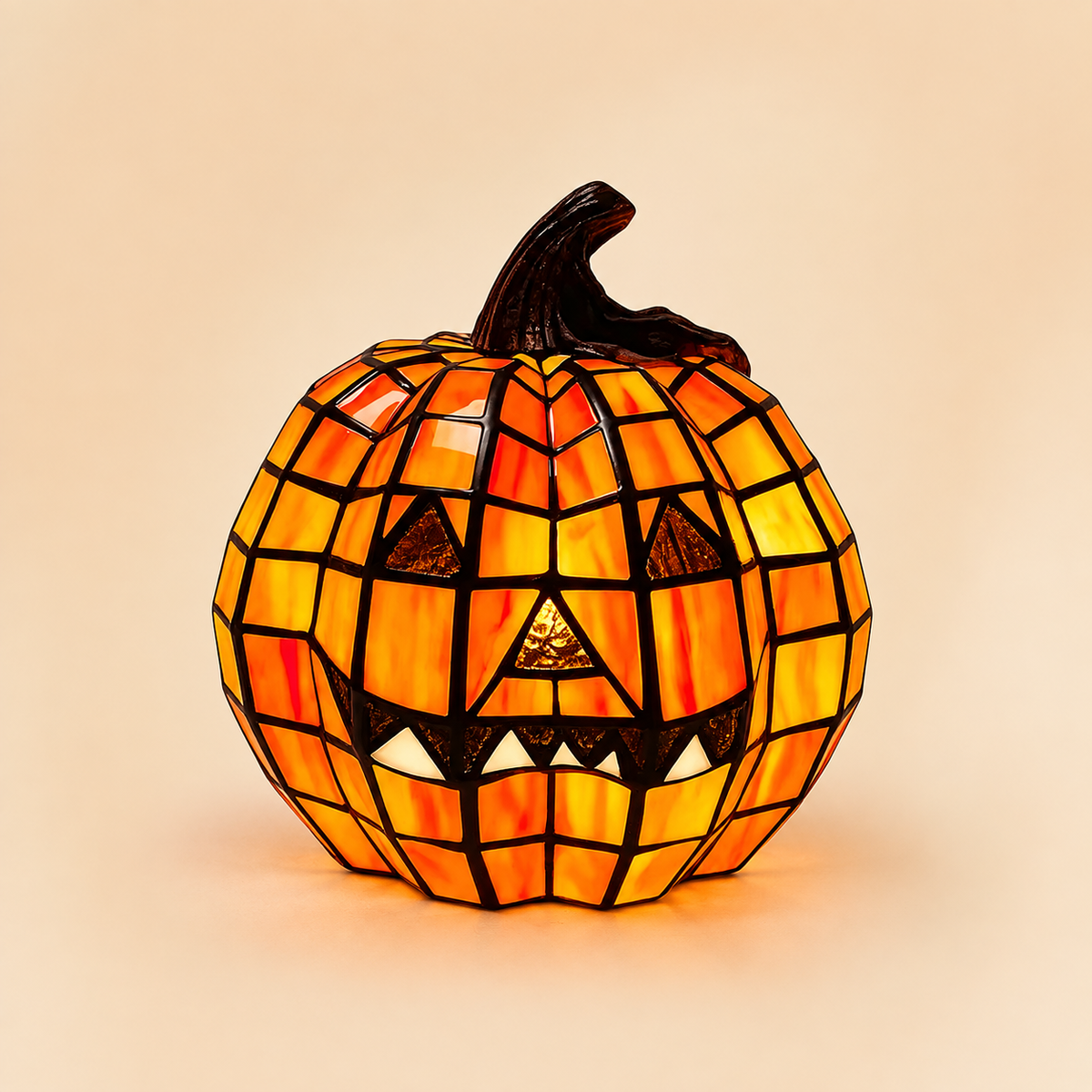 Small and large pumpkin lamp size comparison
