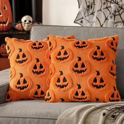 Pumpkin Patch™ Plush Halloween Pillow Cover – 4 Designs