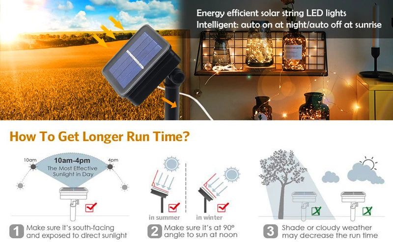 Twilight Glow™ Solar Outdoor Fairy String Lights