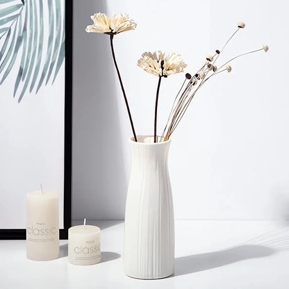 FoldForm™ Modern Sculpted White Decorative Vase