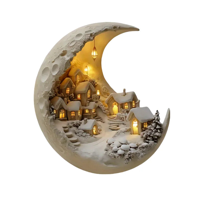 Moonlit Village™ Acrylic Christmas Tabletop Ornament