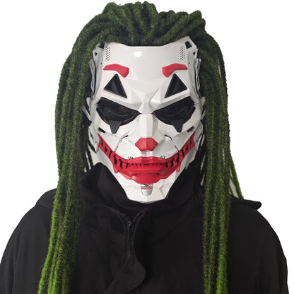 Neon Grin™ Cyberpunk Clown Full-Face Mask