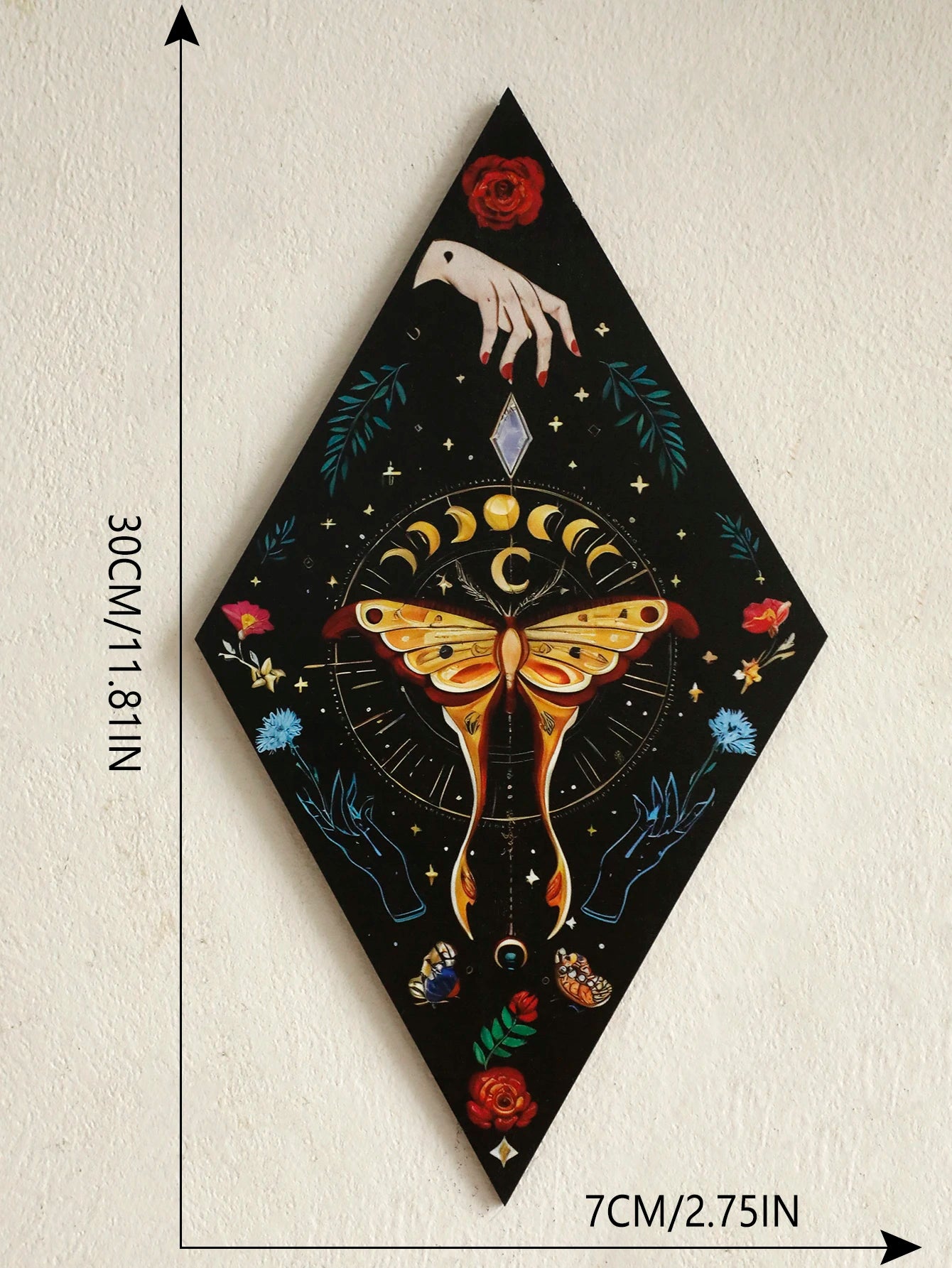 Moonlit Moths™ Celestial Wooden Wall Art – Set of 3