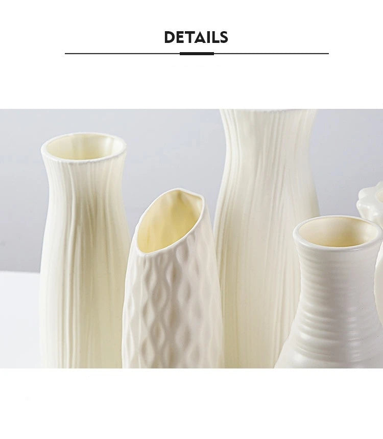 FoldForm™ Modern Sculpted White Decorative Vase