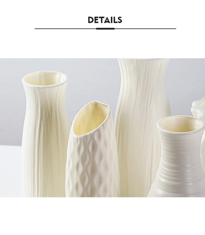 FoldForm™ Modern Sculpted White Decorative Vase