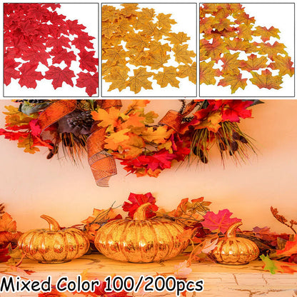 Harvest Scatter™ Artificial Autumn Maple Leaves – 100 or 200 Pieces