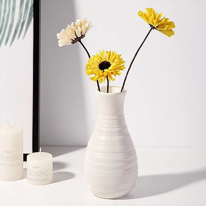 FoldForm™ Modern Sculpted White Decorative Vase