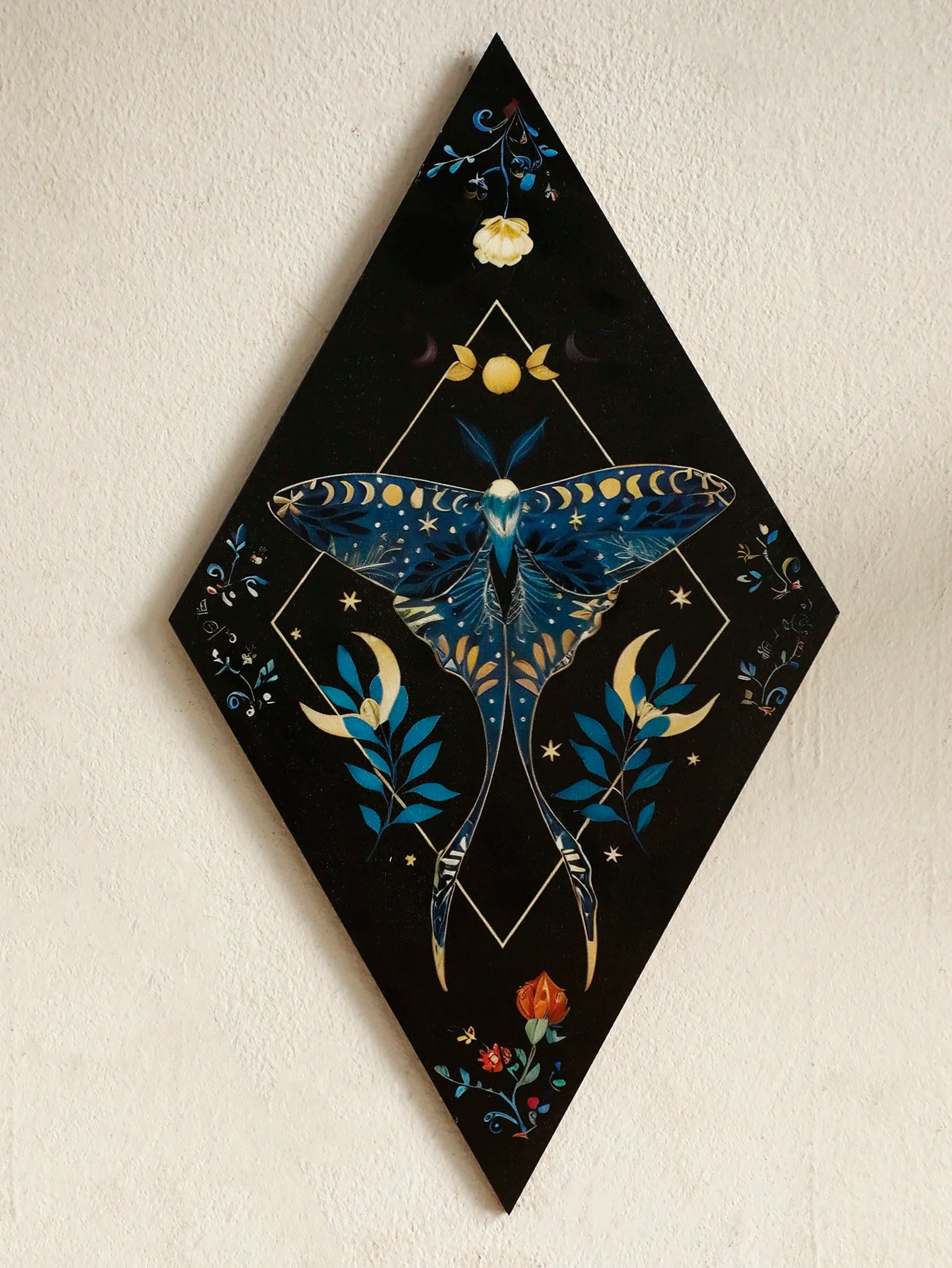 Moonlit Moths™ Celestial Wooden Wall Art – Set of 3
