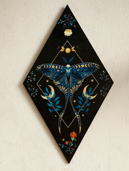 Moonlit Moths™ Celestial Wooden Wall Art – Set of 3