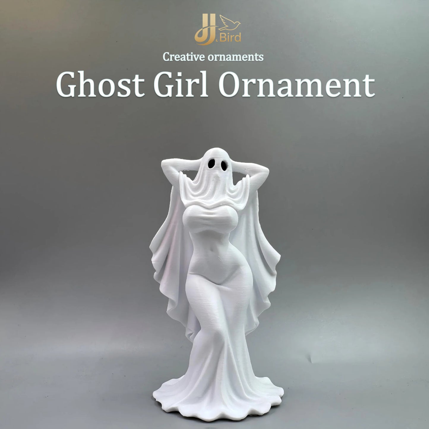 Ghost Girl Ornament, Gothic Style, Collectible Figurine, Home Desk Decoration, Creative Sculpture