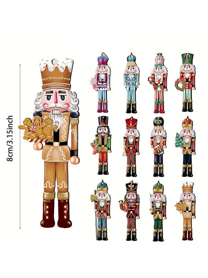 Festive Guard™ Mini Wooden Nutcracker Ornament Set