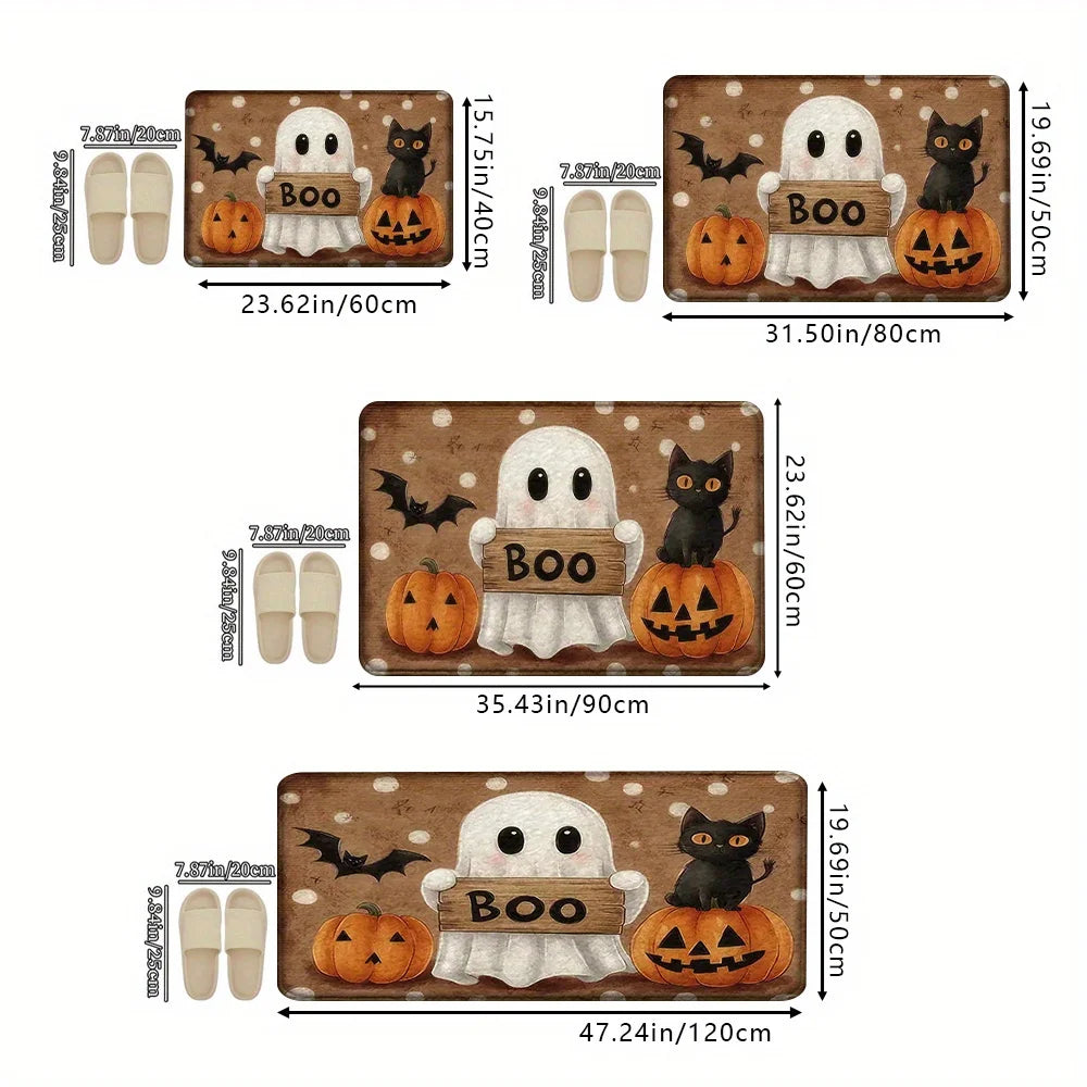 Haunted Harvest™ Halloween Pumpkin & Ghost Runner Rug