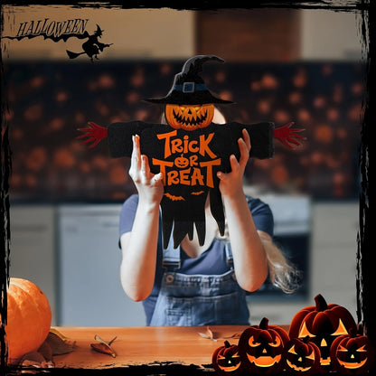 Boo Grin™ Trick-or-Treat Wooden Hanging Sign