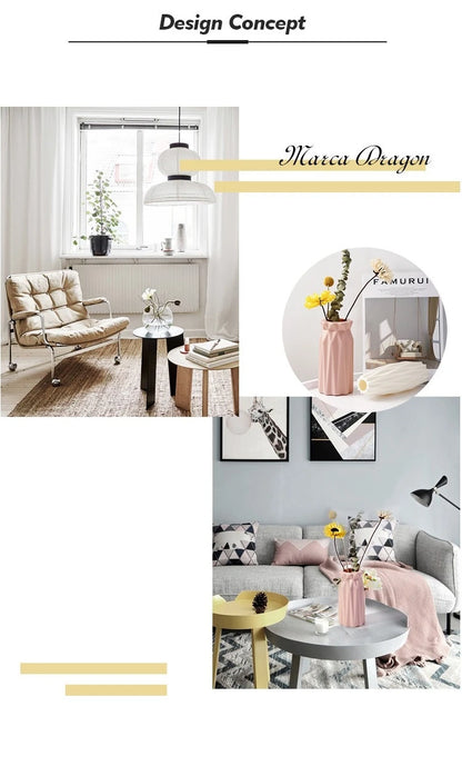 FoldForm™ Modern Sculpted White Decorative Vase