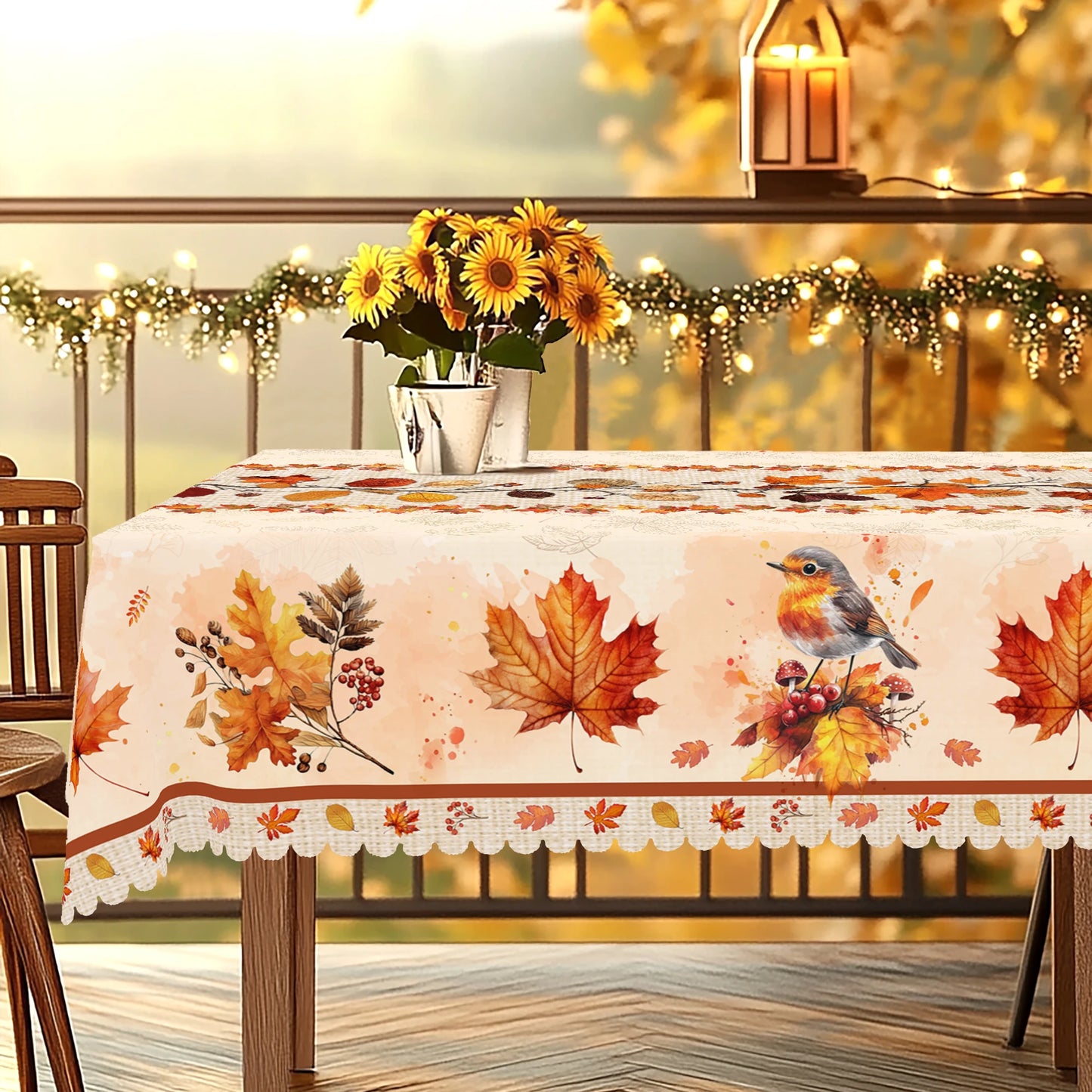 Harvest Maple™ Fall Tablecloth – Rectangular & Round