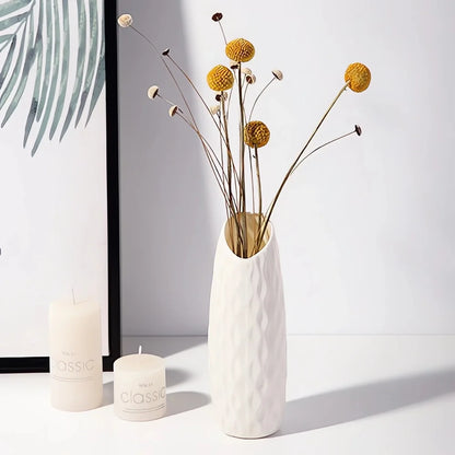 FoldForm™ Modern Sculpted White Decorative Vase
