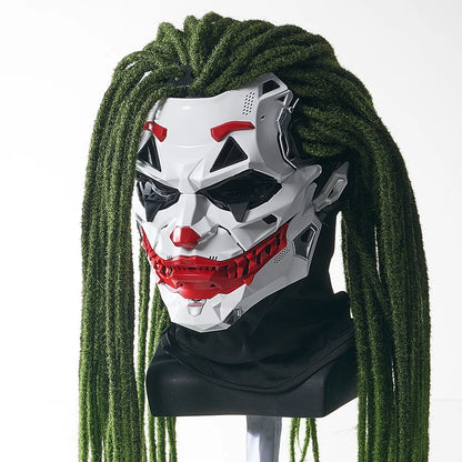 Neon Grin™ Cyberpunk Clown Full-Face Mask