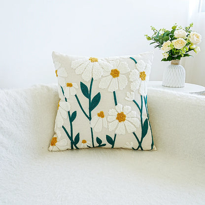 Daisy Meadow™ Embroidered Floral Pillow Cover