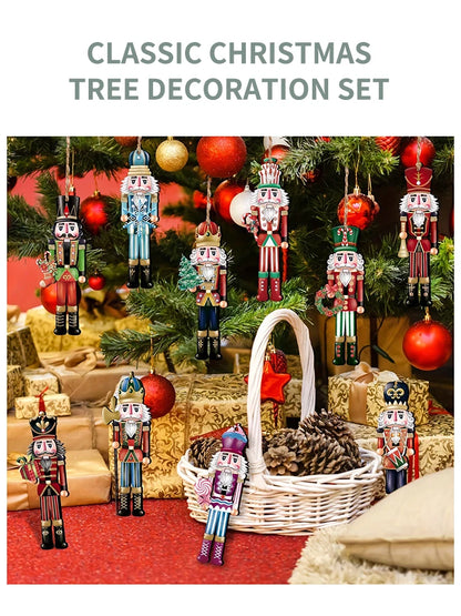 Festive Guard™ Mini Wooden Nutcracker Ornament Set