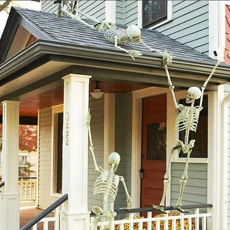 Grim Grin™ Poseable Halloween Skeleton Prop – 15.7 in