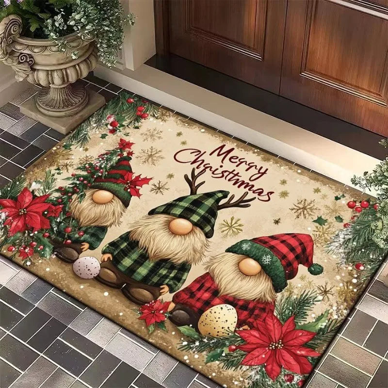 Cozy Christmas™ Printed Flannel Entry Mat – 4 Designs