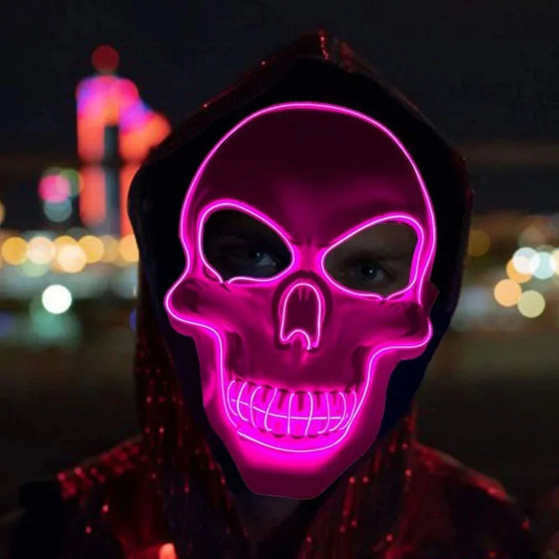 Glow Reaper™ Illuminated Skull Full-Face Mask