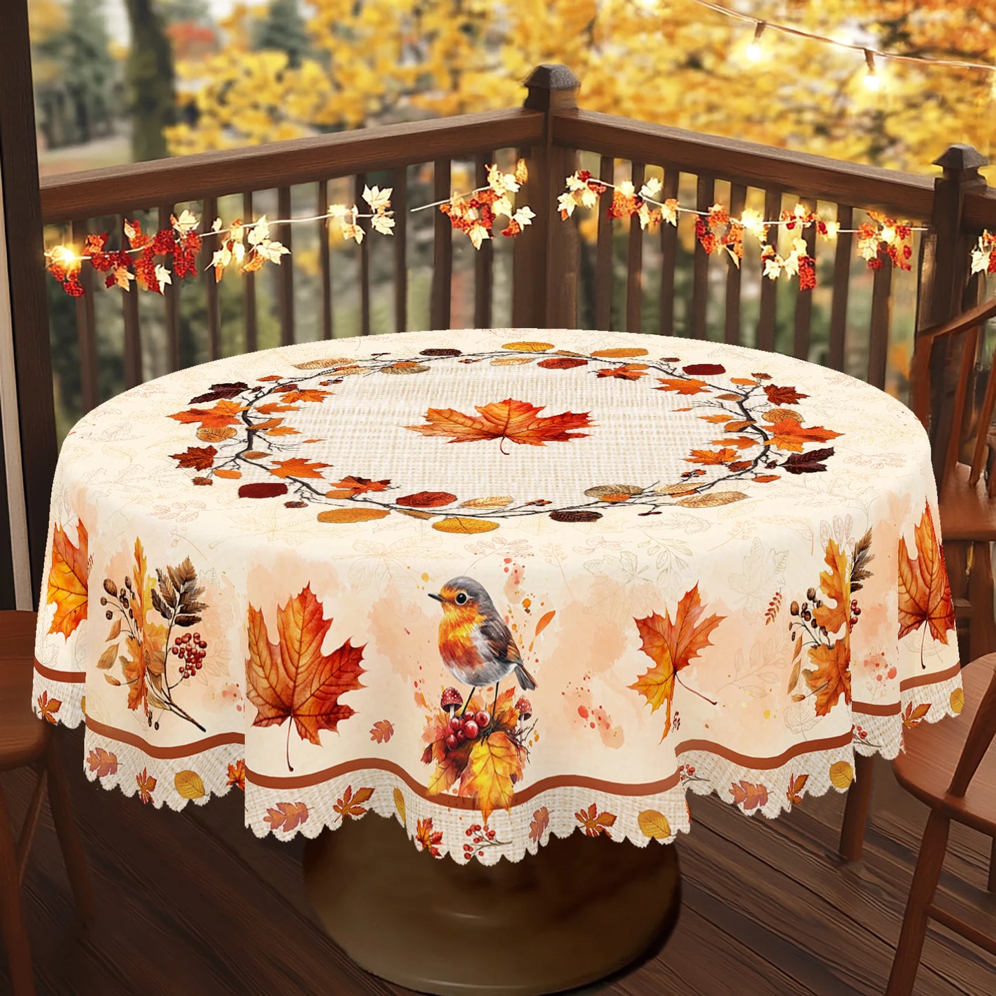 Harvest Maple™ Fall Tablecloth – Rectangular & Round