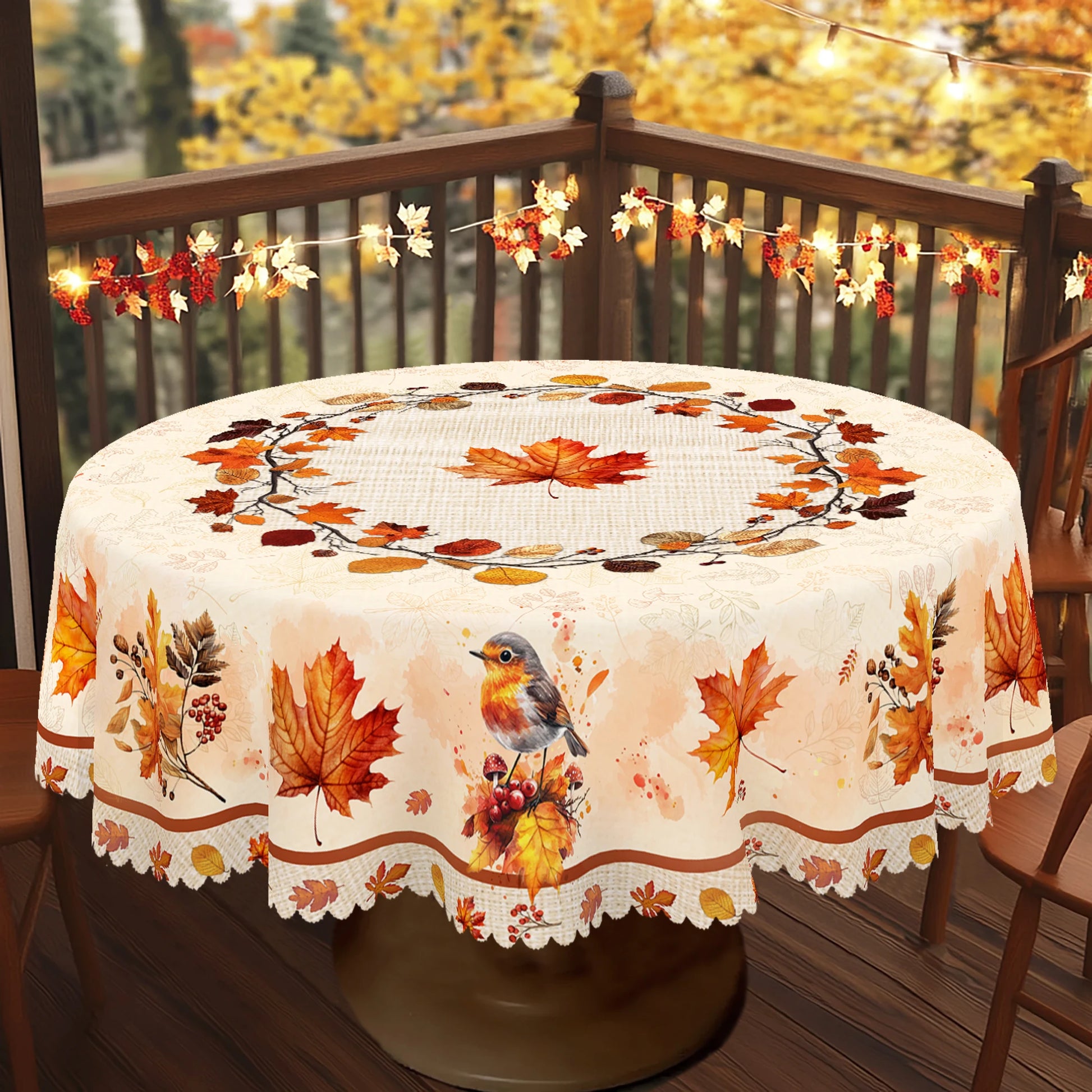 Harvest Maple™ Fall Tablecloth – Rectangular & Round