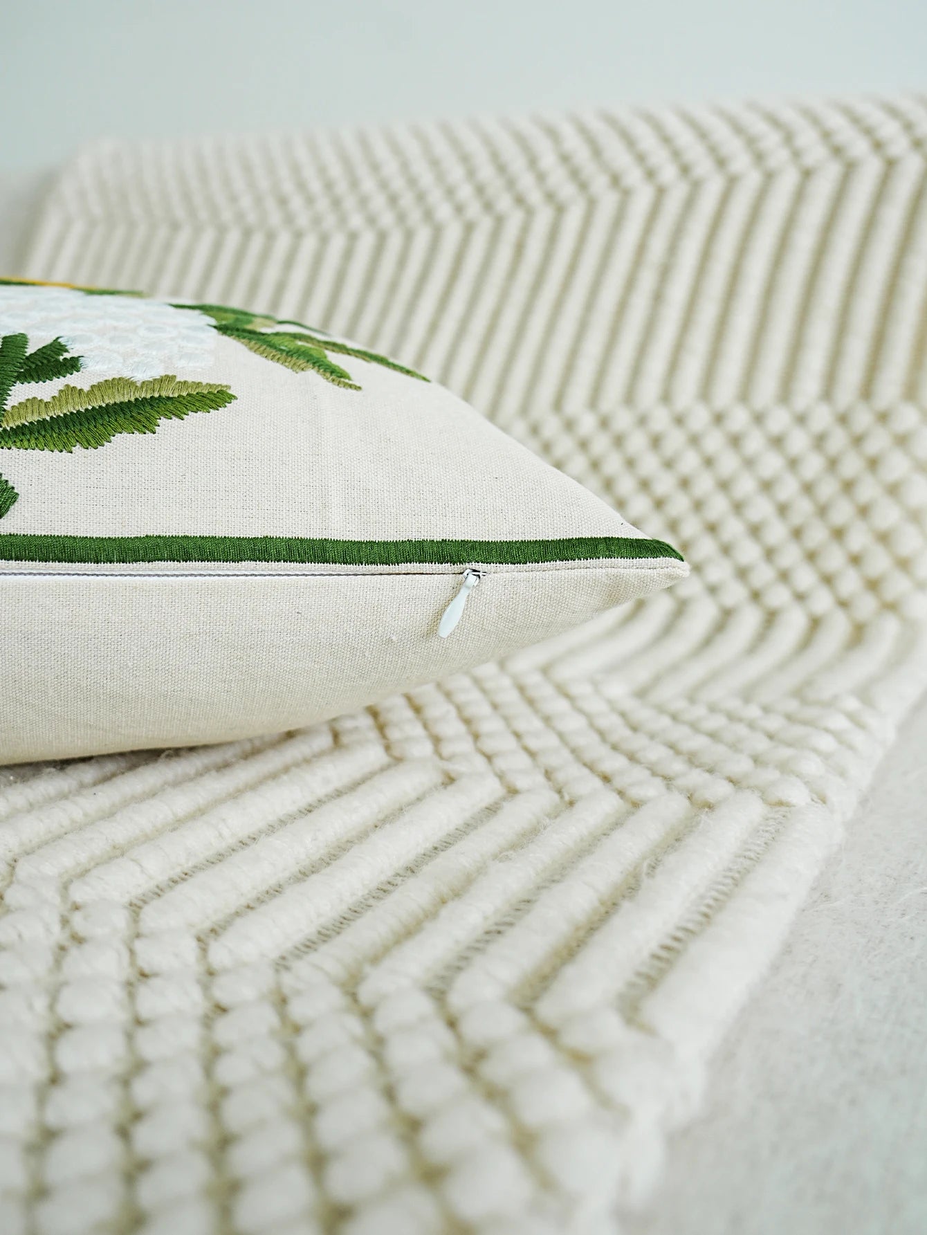 Garden Bloom™ Embroidered Floral Pillow Cover