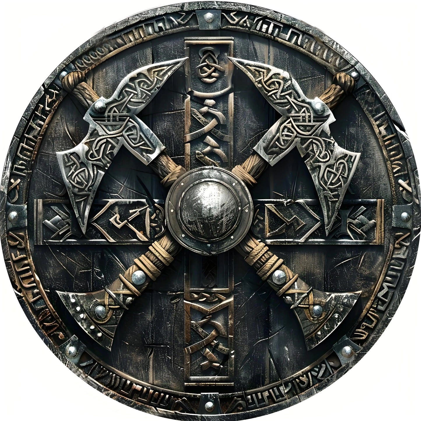 Valhalla Welcome™ Viking Axes Aluminum Wall Sign – 8 in