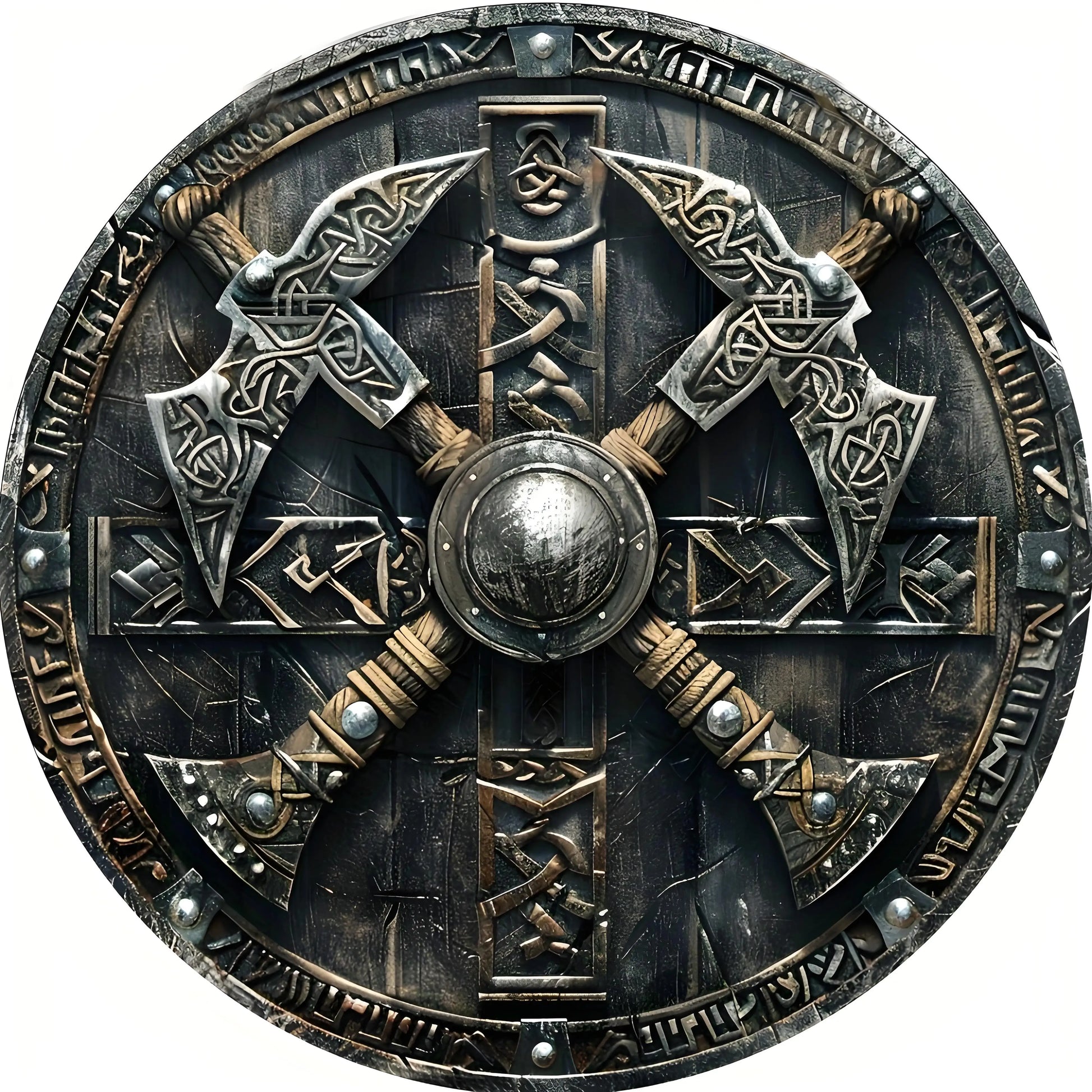 Valhalla Welcome™ Viking Axes Aluminum Wall Sign – 8 in