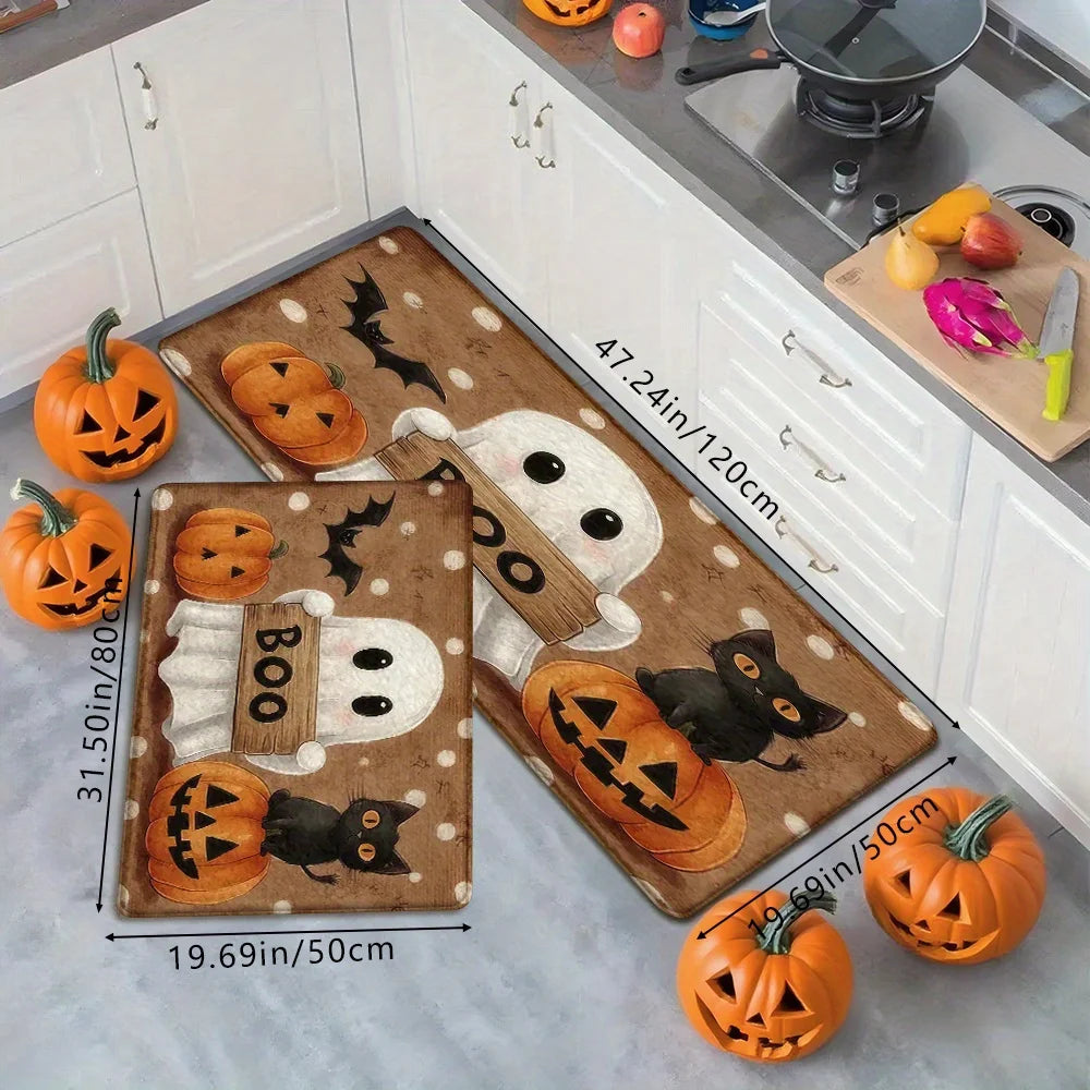 Haunted Harvest™ Halloween Pumpkin & Ghost Runner Rug