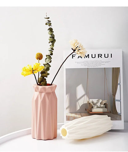 FoldForm™ Modern Sculpted White Decorative Vase