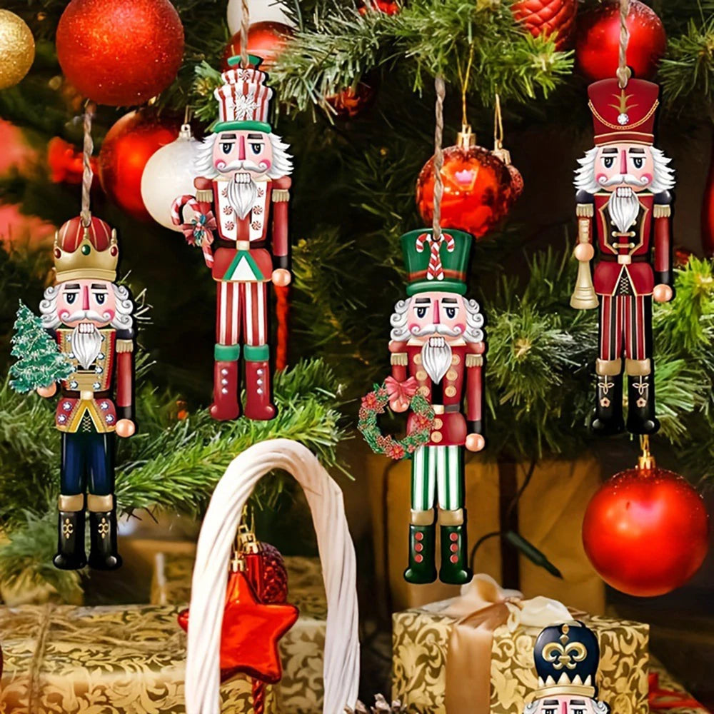 Festive Guard™ Mini Wooden Nutcracker Ornament Set