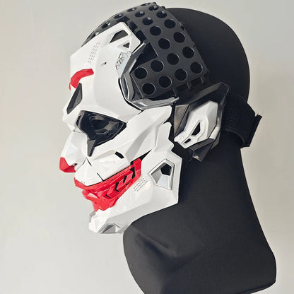 Neon Grin™ Cyberpunk Clown Full-Face Mask