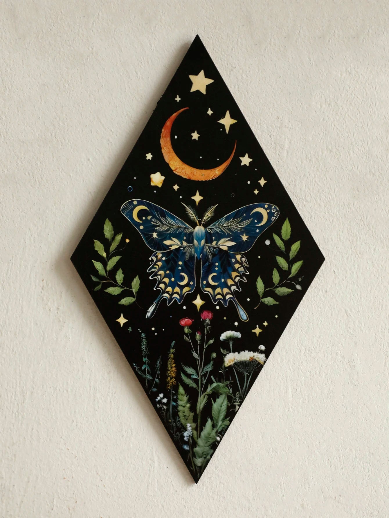 Moonlit Moths™ Celestial Wooden Wall Art – Set of 3