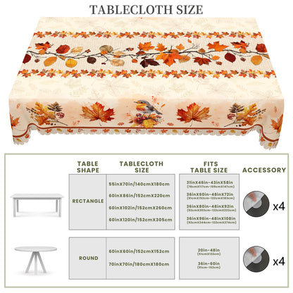 Harvest Maple™ Fall Tablecloth – Rectangular & Round