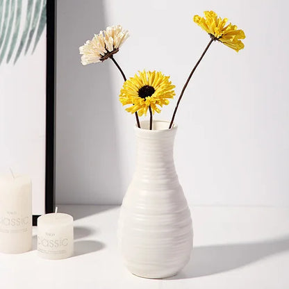 FoldForm™ Modern Sculpted White Decorative Vase