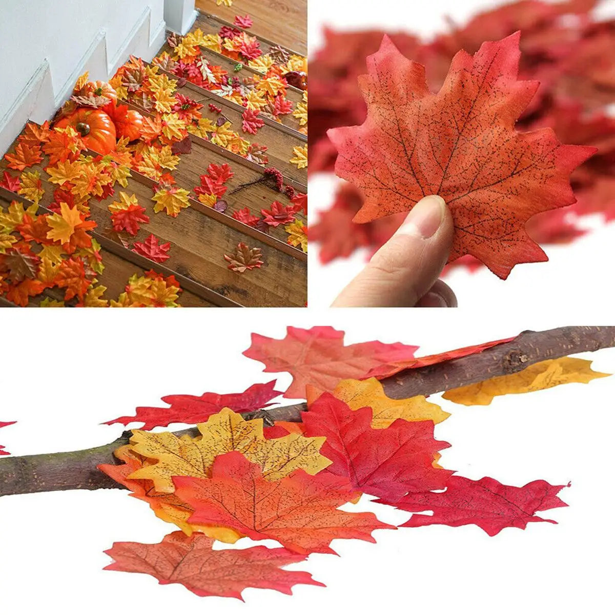 Harvest Scatter™ Artificial Autumn Maple Leaves – 100 or 200 Pieces