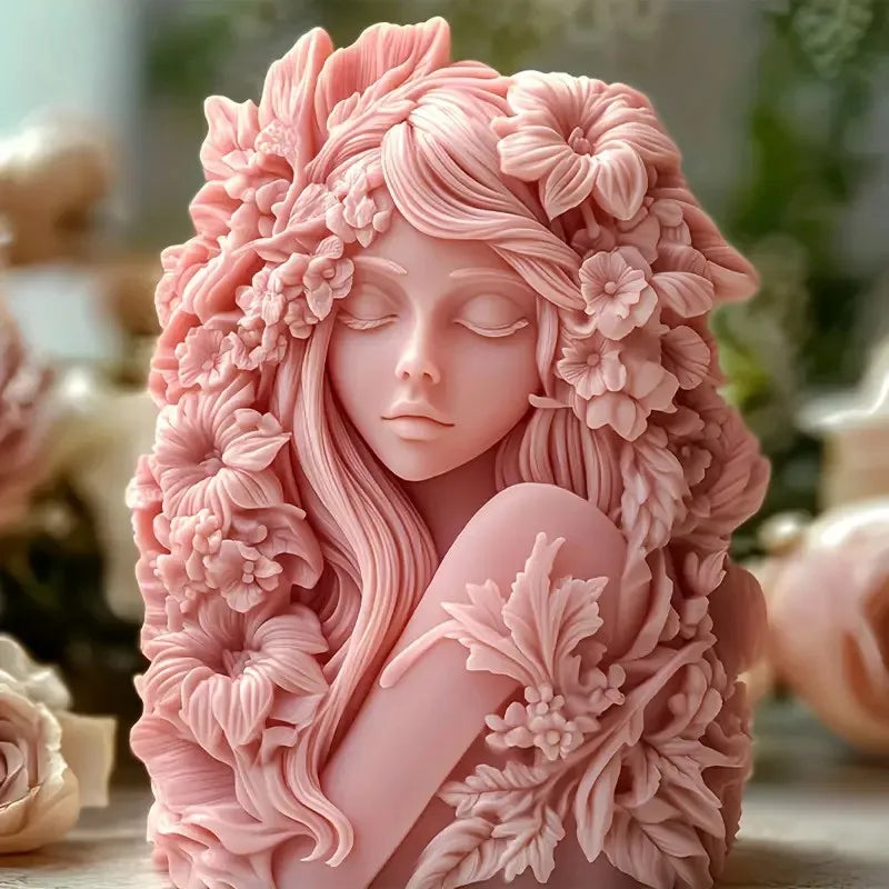 Floral Muse™ Goddess Relief Silicone Mold
