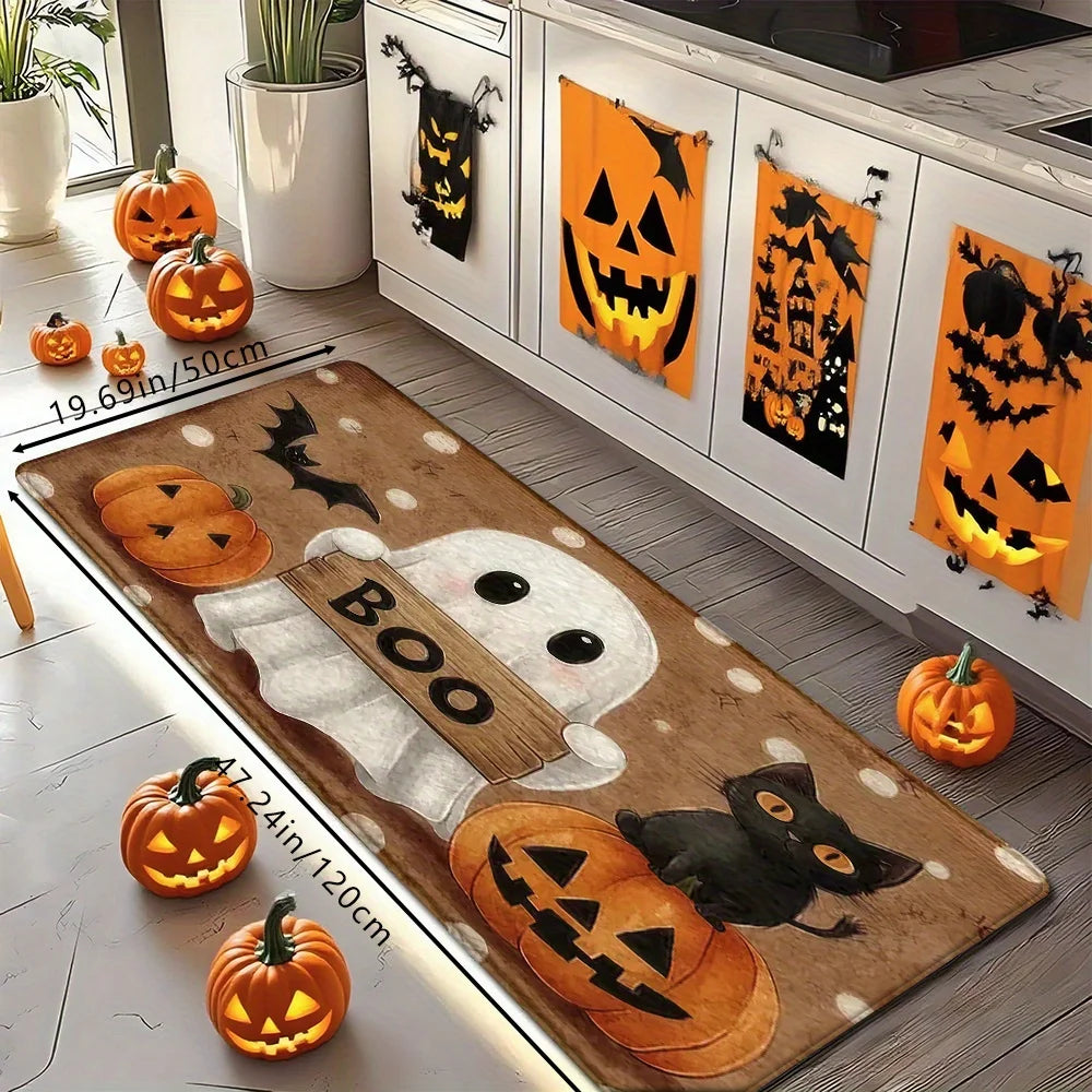 Haunted Harvest™ Halloween Pumpkin & Ghost Runner Rug