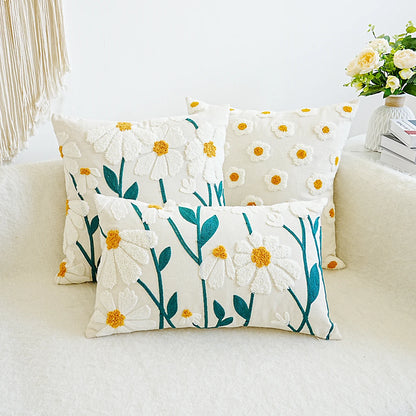 Daisy Meadow™ Embroidered Floral Pillow Cover