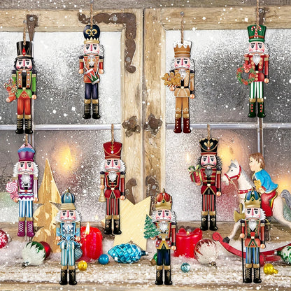 Festive Guard™ Mini Wooden Nutcracker Ornament Set