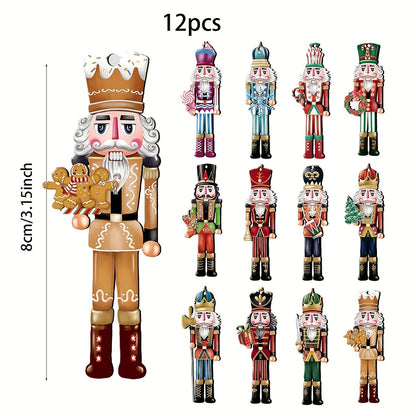 Festive Guard™ Mini Wooden Nutcracker Ornament Set