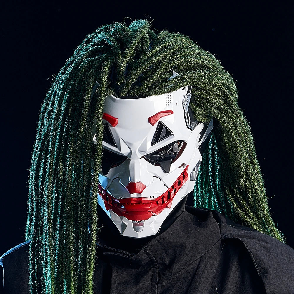Neon Grin™ Cyberpunk Clown Full-Face Mask