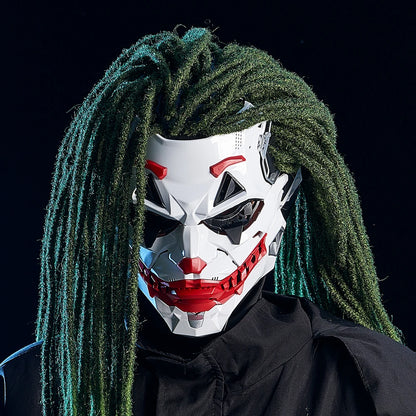 Neon Grin™ Cyberpunk Clown Full-Face Mask