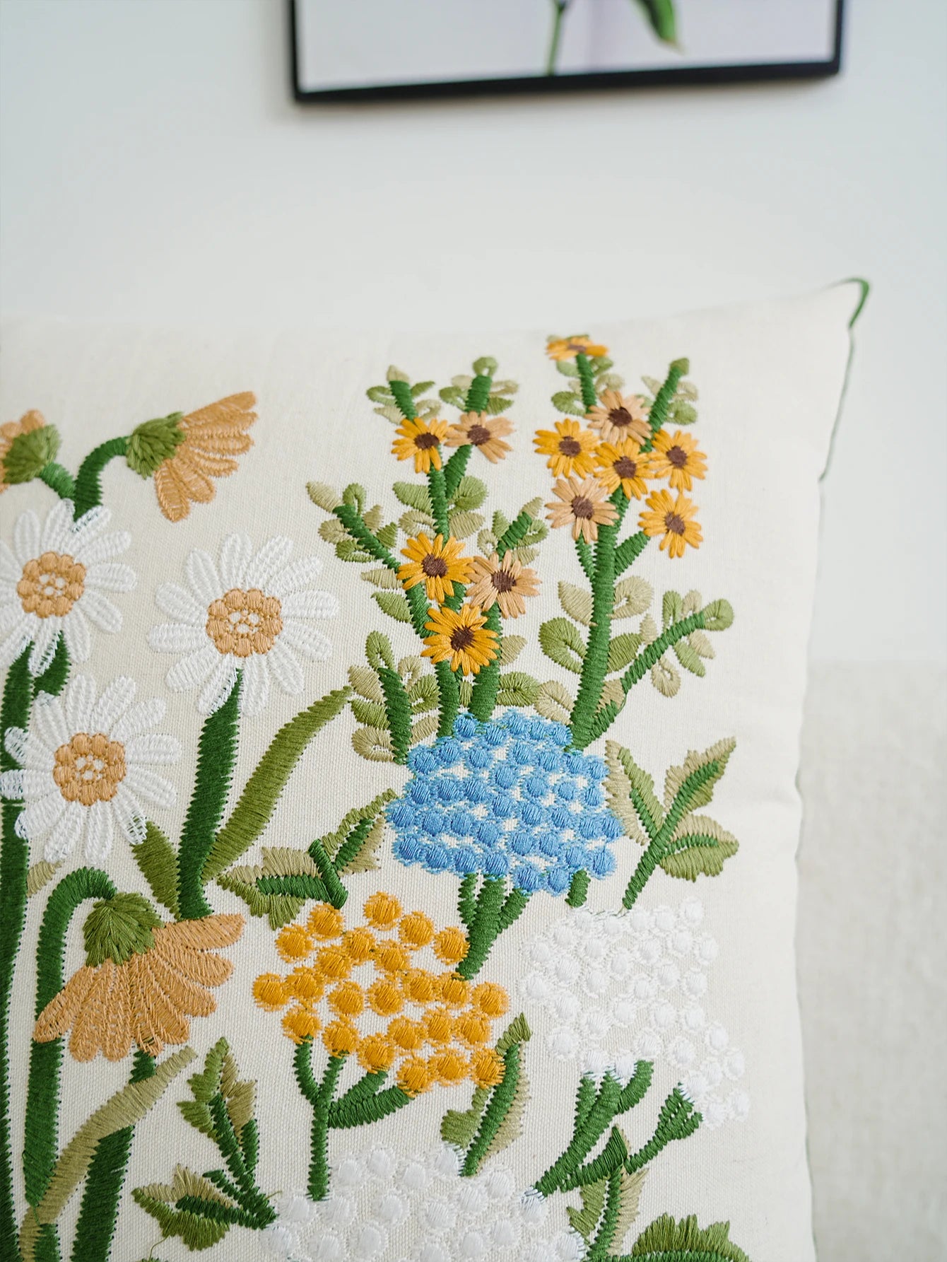 Garden Bloom™ Embroidered Floral Pillow Cover