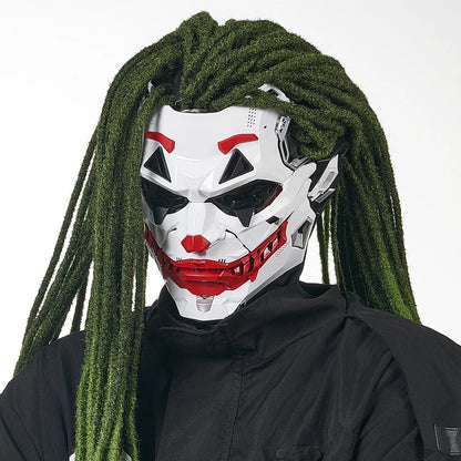 NeonGrin™ Cyberpunk Clown Mask – Adult Halloween Costume